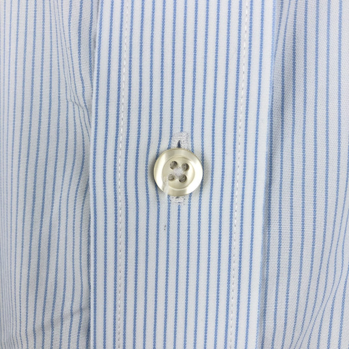Brooks Brothers Est.1818 REGENT Long-Sleeve Striped Shirt, Men's Size L (approx.) Supima Cotton Blue type light blue Vintage Second Hand