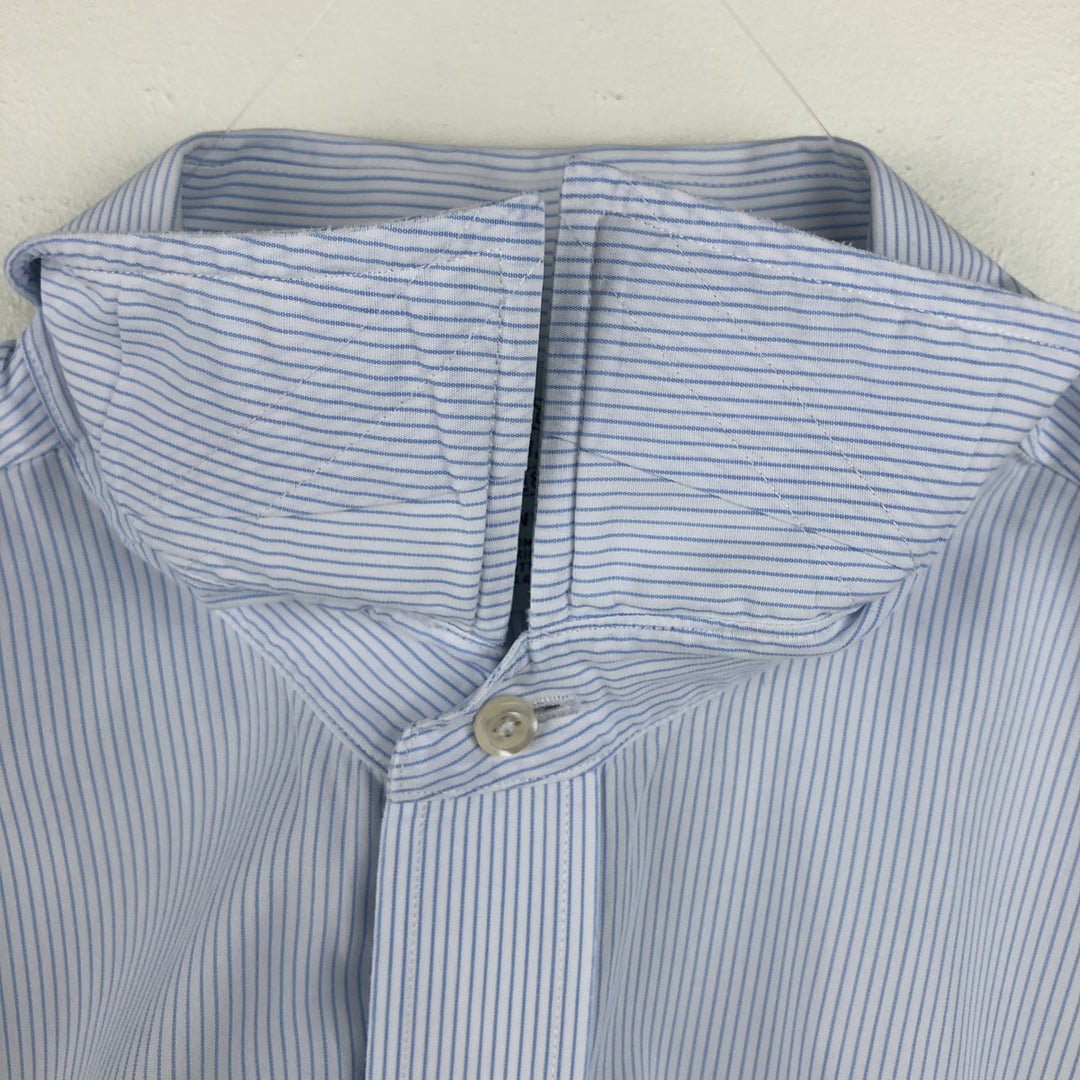 Brooks Brothers Est.1818 REGENT Long-Sleeve Striped Shirt, Men's Size L (approx.) Supima Cotton Blue type light blue Vintage Second Hand