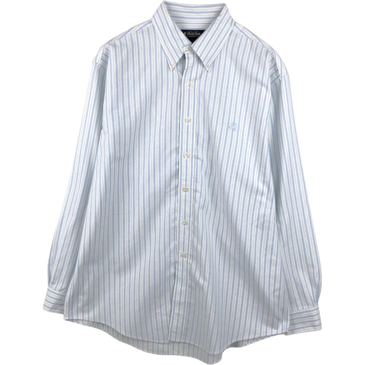 Brooks Brothers Multi-Stripe Long Sleeve Button-Down Striped Shirt, Men's Size L Supima Cotton Blue type light blue Vintage Second Hand