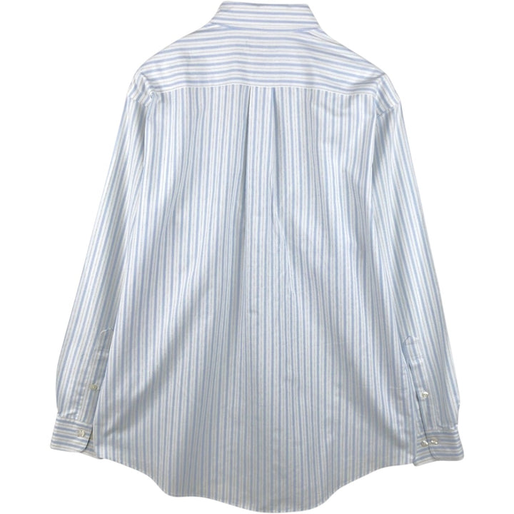 Brooks Brothers Multi-Stripe Long Sleeve Button-Down Striped Shirt, Men's Size L Supima Cotton Blue type light blue Vintage Second Hand