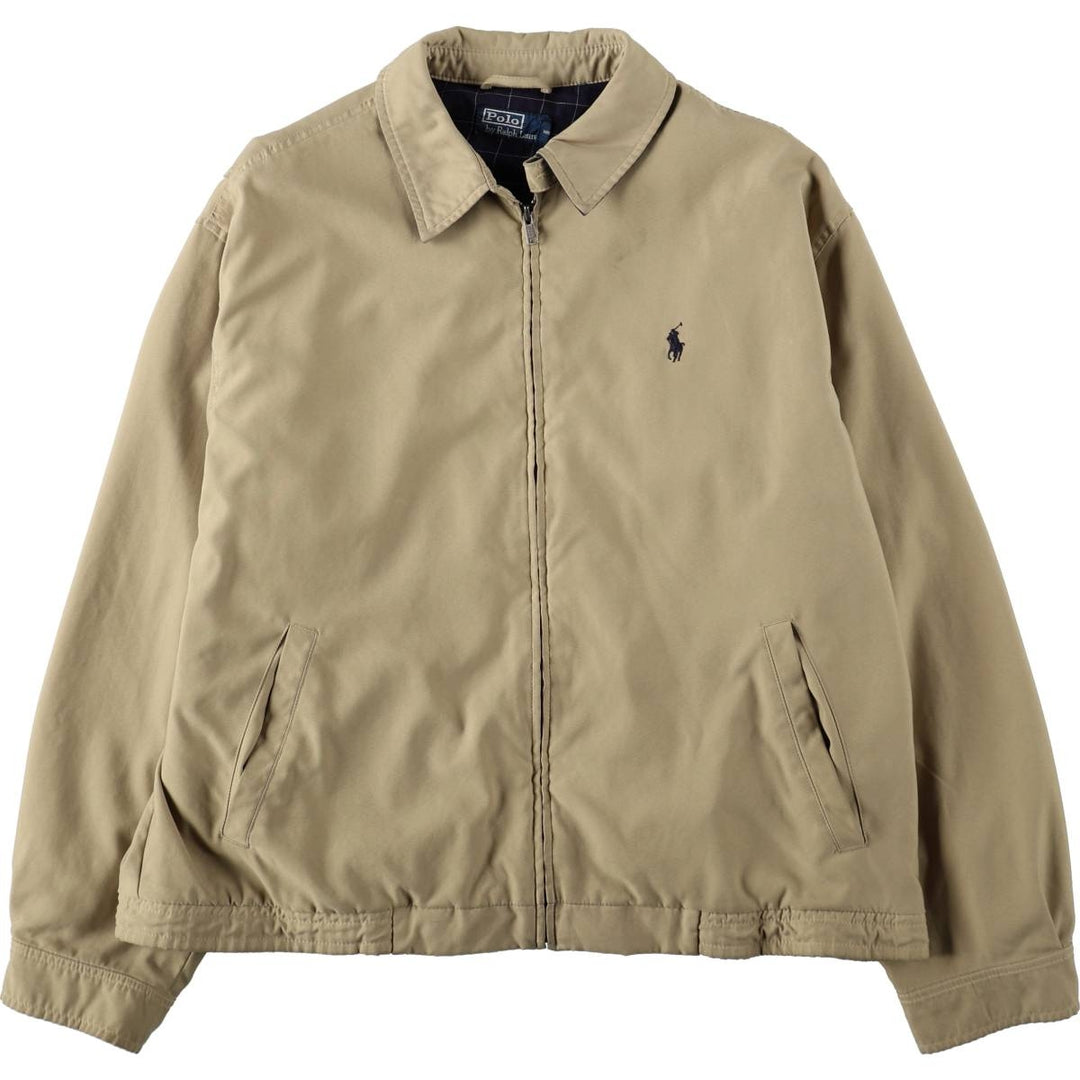 Ralph Lauren POLO by Ralph Lauren Swing Top Sports Jacket Men's L size polyester Beige type Vintage Second Hand