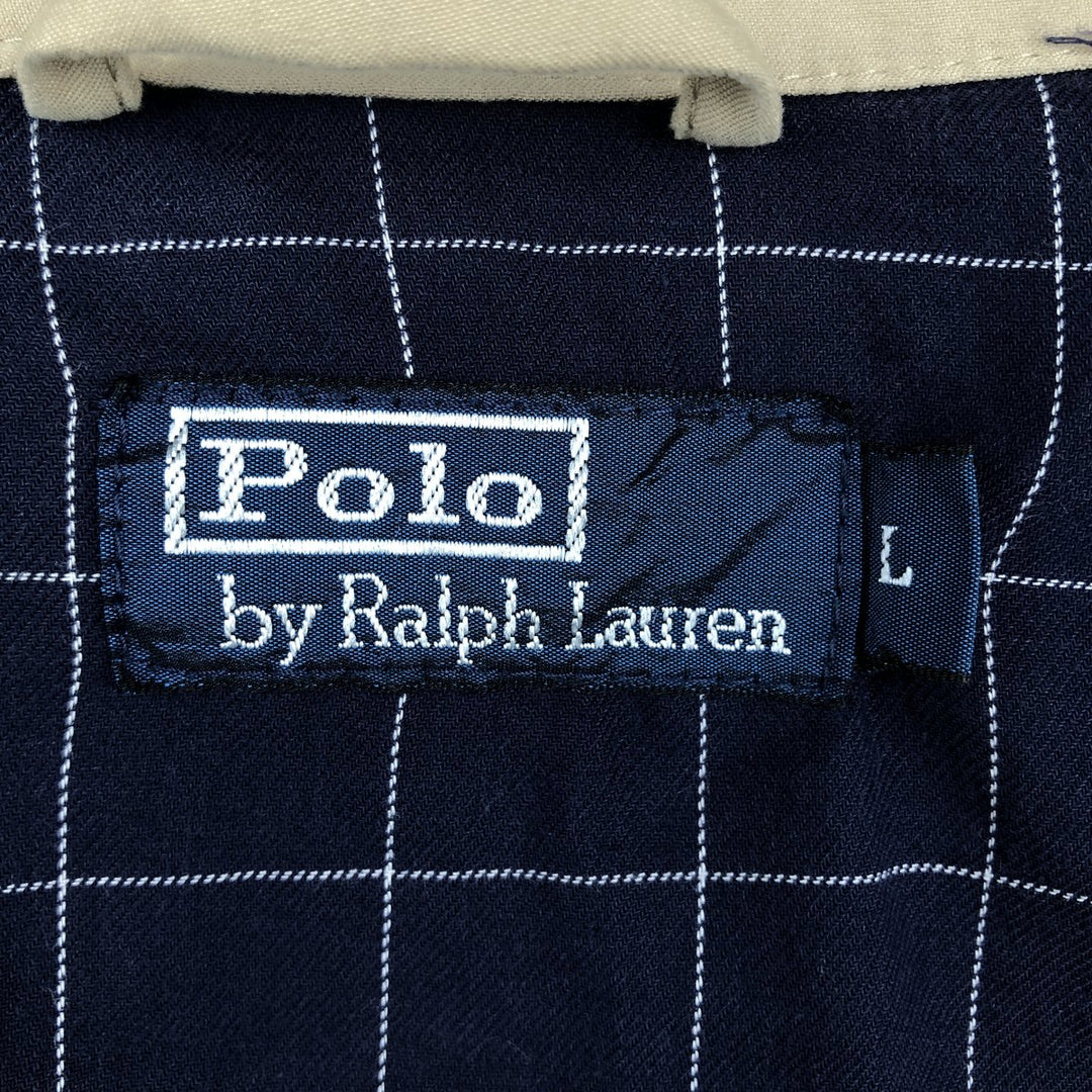 Ralph Lauren POLO by Ralph Lauren Swing Top Sports Jacket Men's L size polyester Beige type Vintage Second Hand