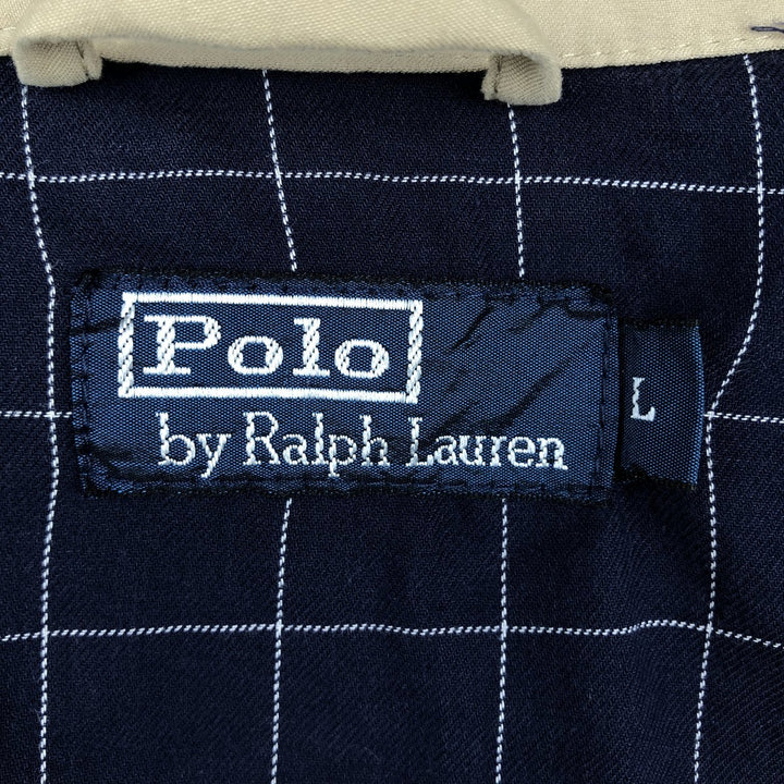 Ralph Lauren POLO by Ralph Lauren Swing Top Sports Jacket Men's L size polyester Beige type Vintage Second Hand