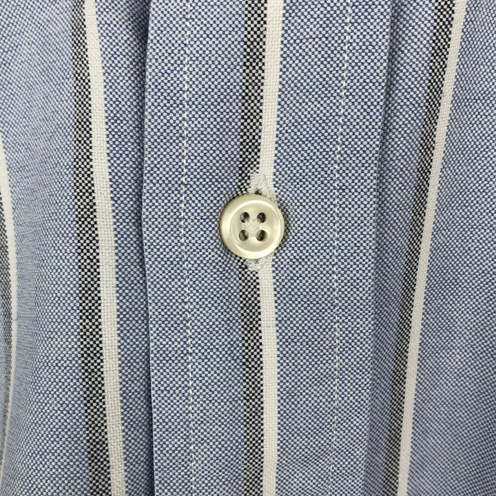 Ralph Lauren BLAKE long sleeve button down striped shirt, men's size M cotton blue type Vintage Second Hand