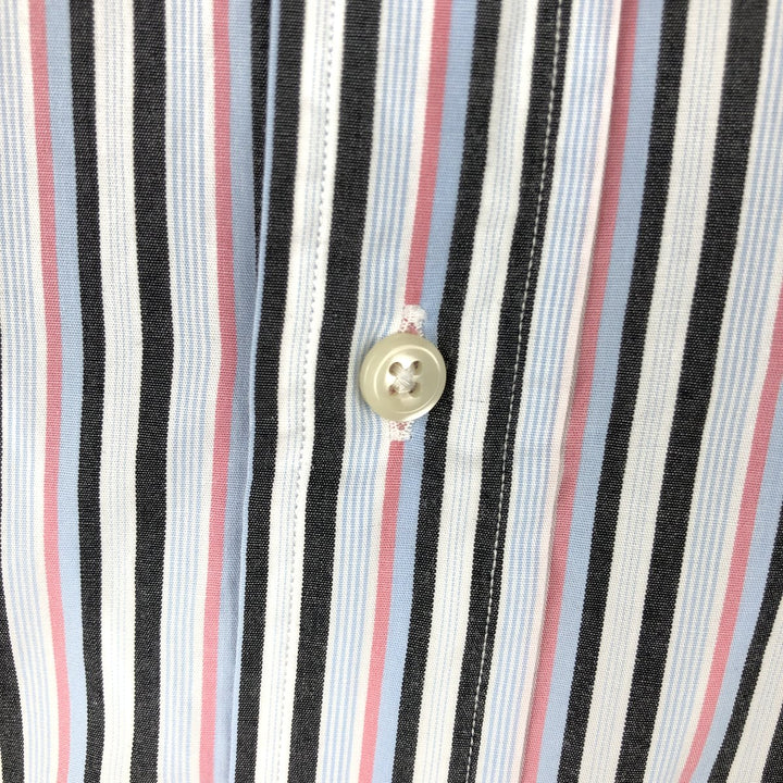 Ralph Lauren Custom Fit Multi-Stripe Long Sleeve Button-Down Striped Shirt, Men's M Size cotton white type Vintage Second Hand
