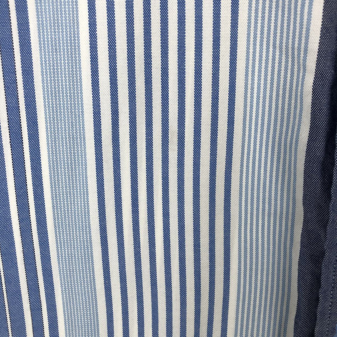 Ralph Lauren Classic Fit Multi-Stripe Long Sleeve Button-Down Striped Shirt, Men's Size L cotton blue type Vintage Second Hand