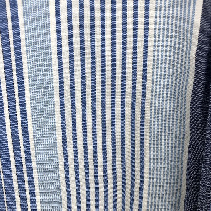 Ralph Lauren Classic Fit Multi-Stripe Long Sleeve Button-Down Striped Shirt, Men's Size L cotton blue type Vintage Second Hand