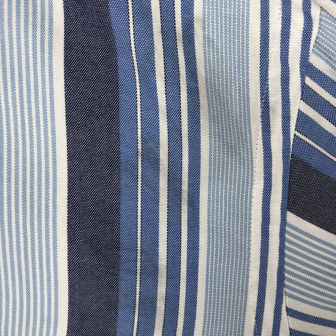 Ralph Lauren Classic Fit Multi-Stripe Long Sleeve Button-Down Striped Shirt, Men's Size L cotton blue type Vintage Second Hand
