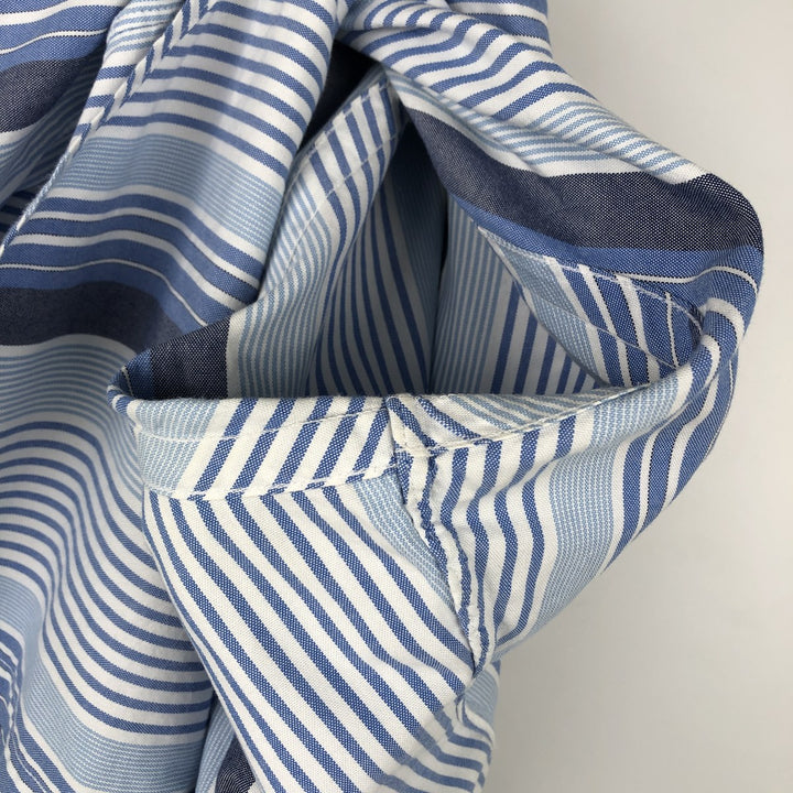 Ralph Lauren Classic Fit Multi-Stripe Long Sleeve Button-Down Striped Shirt, Men's Size L cotton blue type Vintage Second Hand