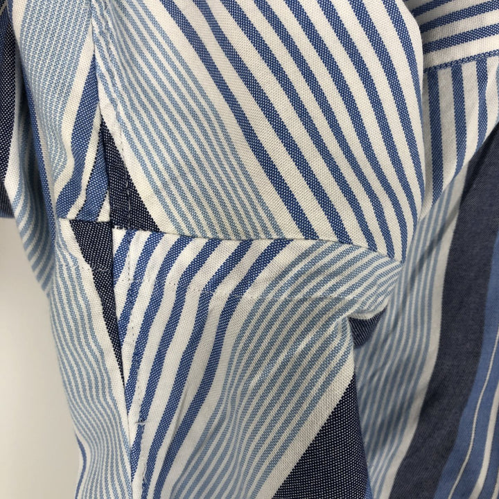 Ralph Lauren Classic Fit Multi-Stripe Long Sleeve Button-Down Striped Shirt, Men's Size L cotton blue type Vintage Second Hand