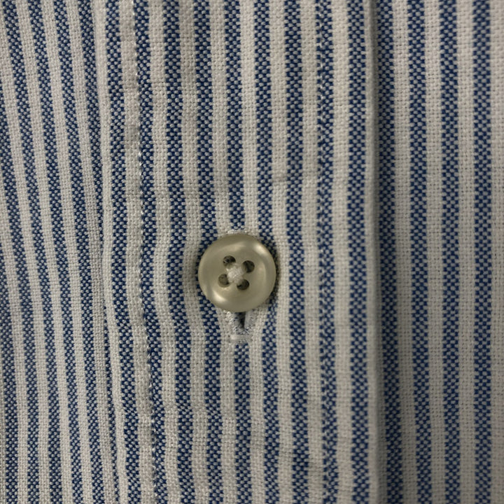 Ralph Lauren POLO by Ralph Lauren The Big Shirt Long Sleeve Button-Down Striped Shirt Men's Size M (approx.) cotton blue type Vintage Second Hand