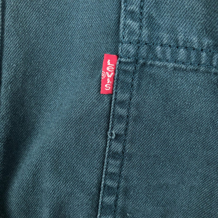 Levi's long sleeve denim shirt, men's size XL cotton dark green Vintage Second Hand