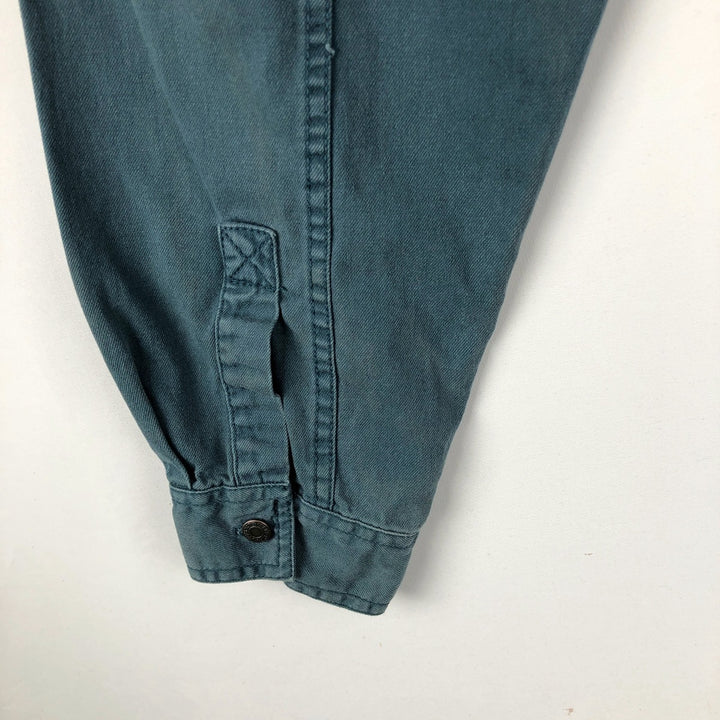 Levi's long sleeve denim shirt, men's size XL cotton dark green Vintage Second Hand