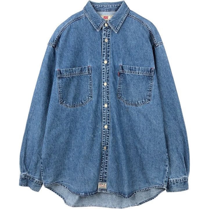 Levi's Red Tab Long Sleeve Denim Shirt, Men's Size L cotton blue type Vintage Second Hand