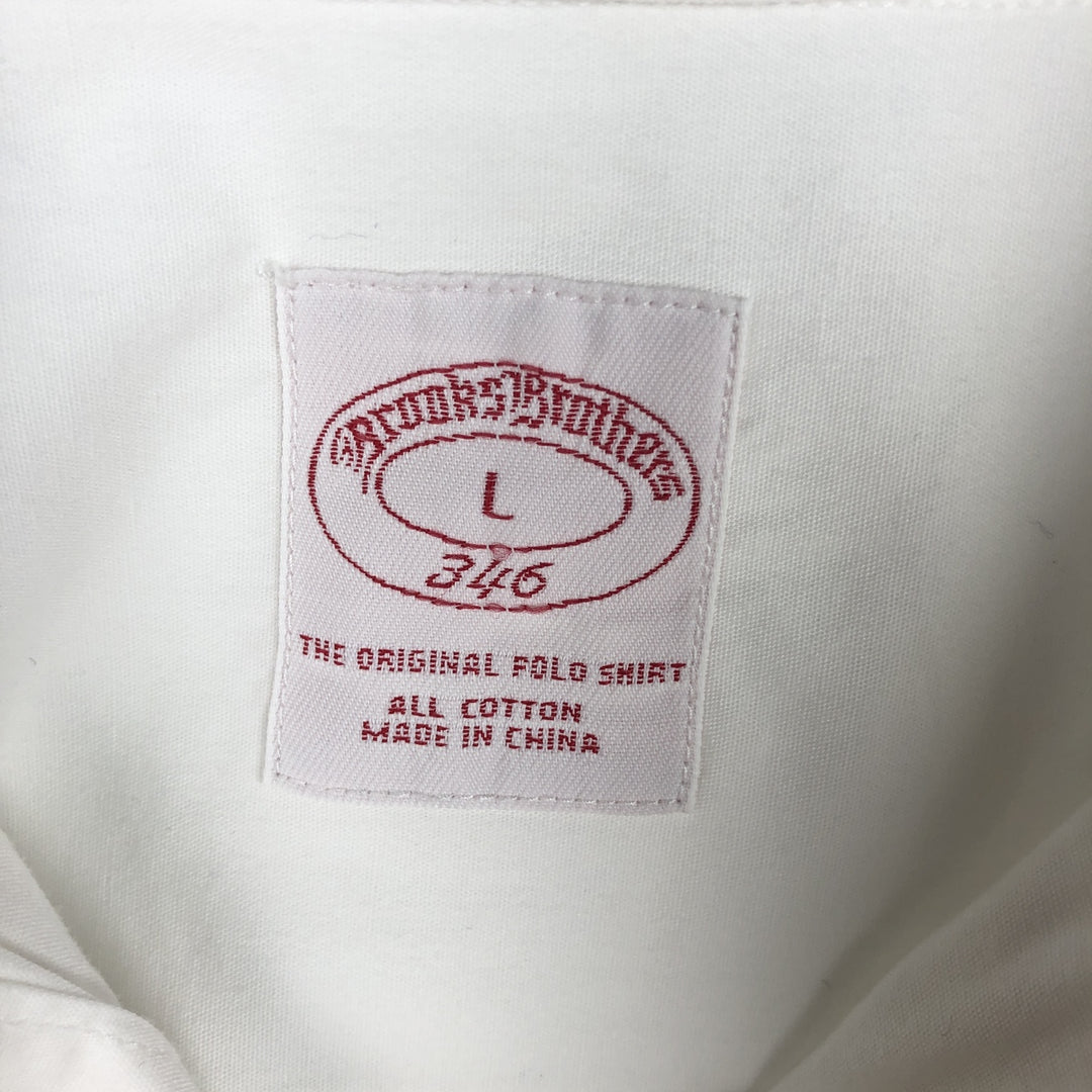 Brooks Brothers 346 long sleeve button-down shirt, men's size L cotton white type Vintage Second Hand