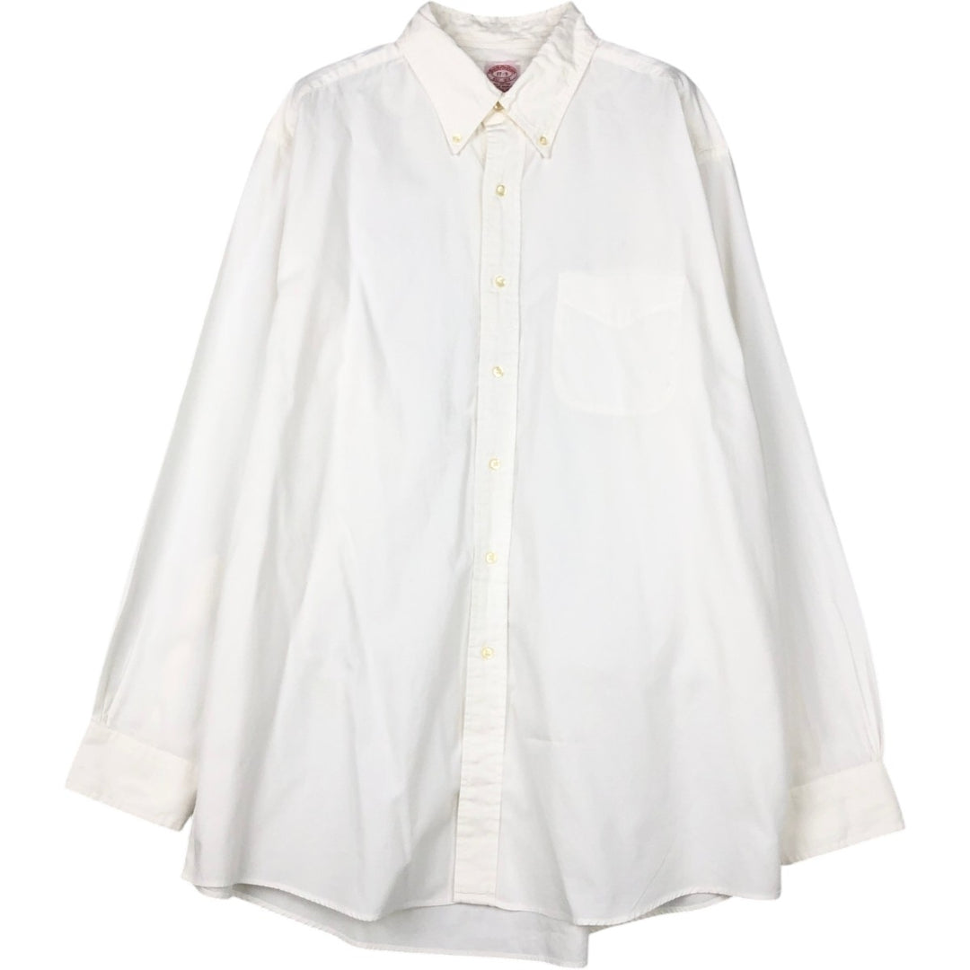Brooks Brothers Est.1818 Long Sleeve Button Down Shirt Men's XL cotton white type Vintage Second Hand