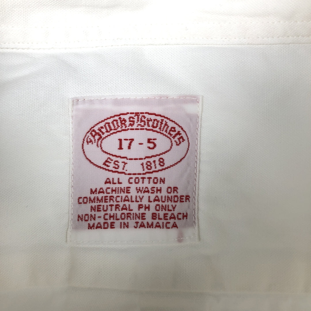 Brooks Brothers Est.1818 Long Sleeve Button Down Shirt Men's XL cotton white type Vintage Second Hand