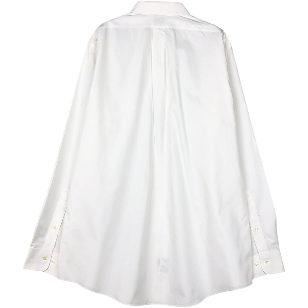 Brooks Brothers 1818 REGENT Long-Sleeve Cotton Shirt, Men's Size XL (approx.) cotton white type Vintage Second Hand