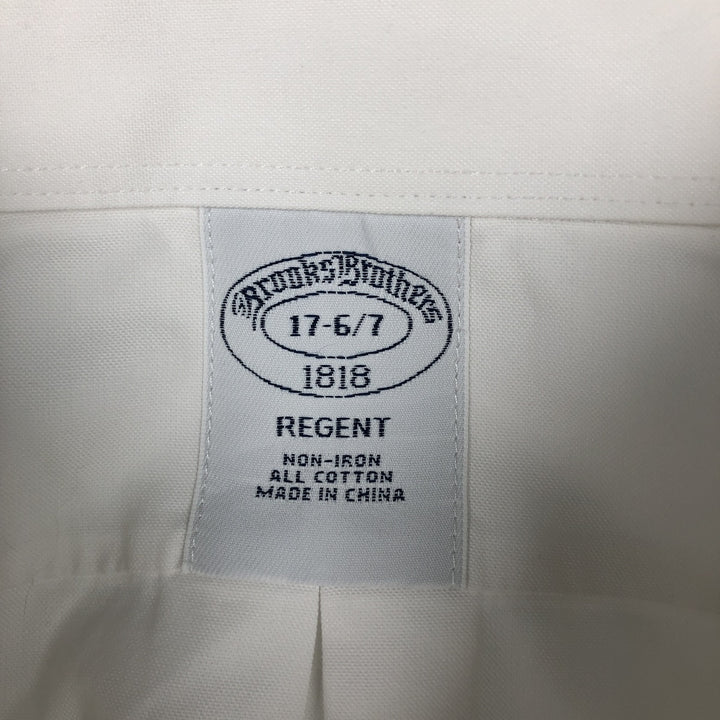 Brooks Brothers 1818 REGENT Long-Sleeve Cotton Shirt, Men's Size XL (approx.) cotton white type Vintage Second Hand