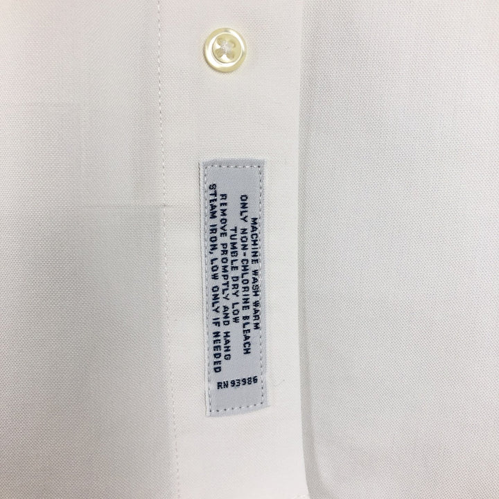 Brooks Brothers 1818 REGENT Long-Sleeve Cotton Shirt, Men's Size XL (approx.) cotton white type Vintage Second Hand