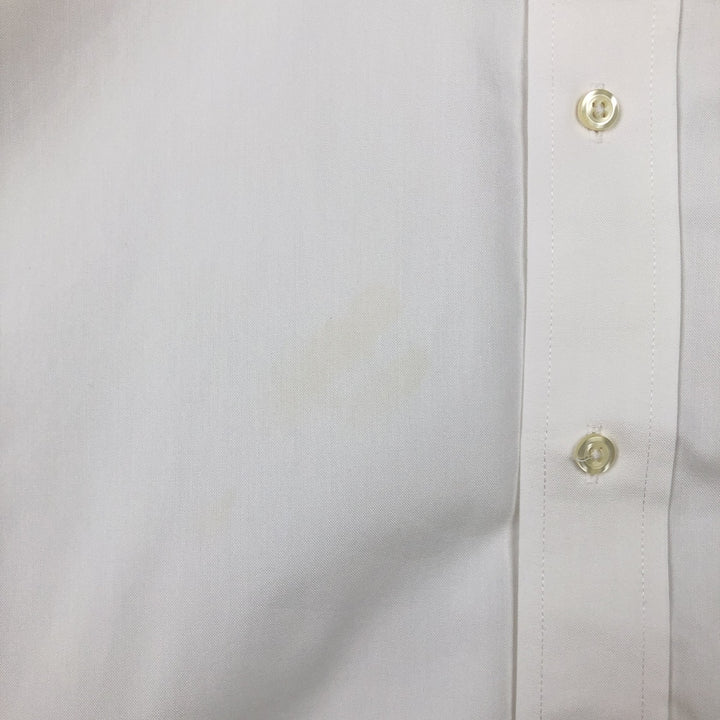 Brooks Brothers 1818 REGENT Long-Sleeve Cotton Shirt, Men's Size XL (approx.) cotton white type Vintage Second Hand