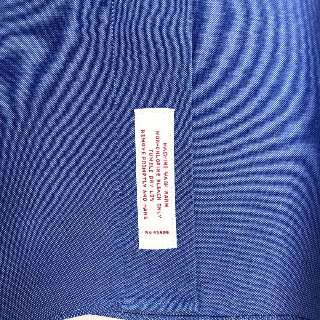 Brooks Brothers Est.1818 Traditional Fit Long-Sleeve Cotton Shirt, Men's Size L (approx.) cotton blue type Vintage Second Hand