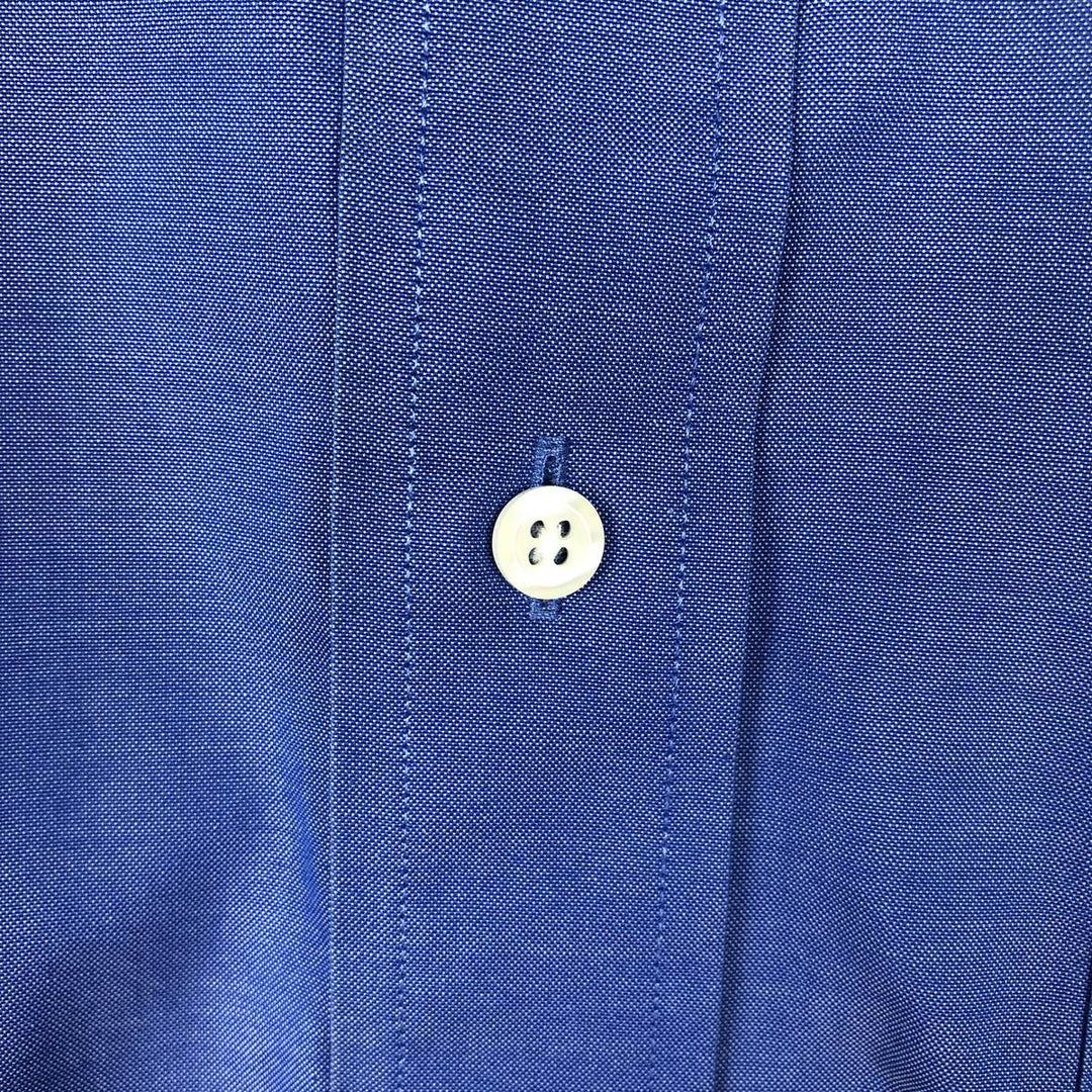 Brooks Brothers Est.1818 Traditional Fit Long-Sleeve Cotton Shirt, Men's Size L (approx.) cotton blue type Vintage Second Hand