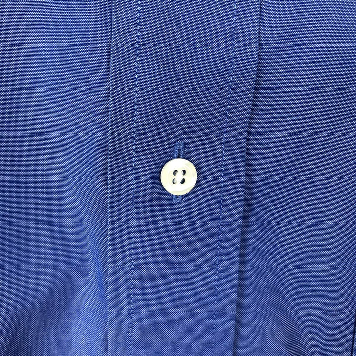 Brooks Brothers Est.1818 Traditional Fit Long-Sleeve Cotton Shirt, Men's Size L (approx.) cotton blue type Vintage Second Hand