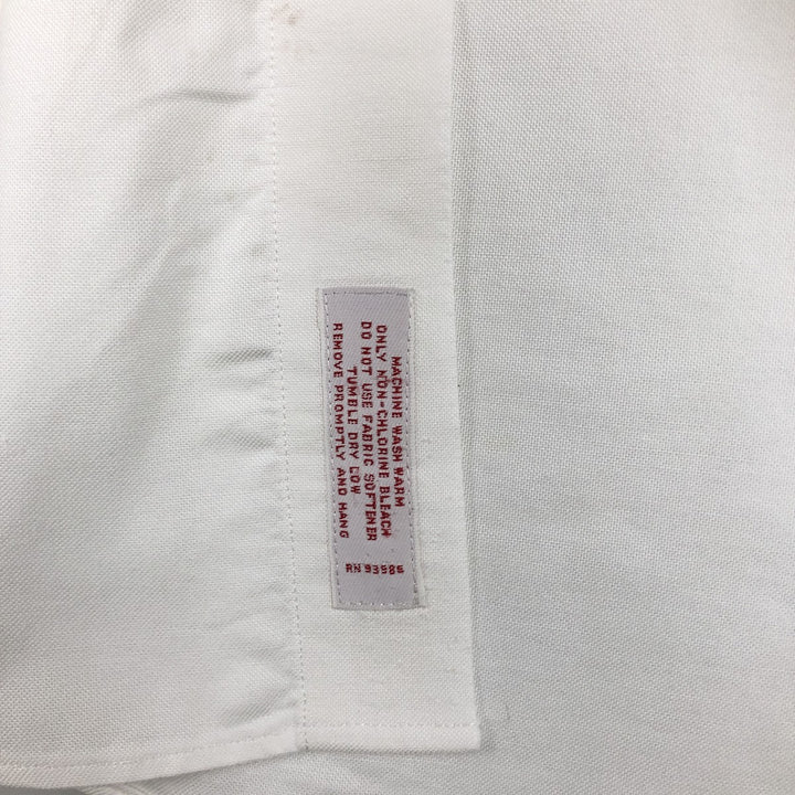 Brooks Brothers Est.1818 Traditional Fit Long-Sleeve Button-Down Shirt, Men's Size L (approx.) Supima Cotton white type Vintage Second Hand