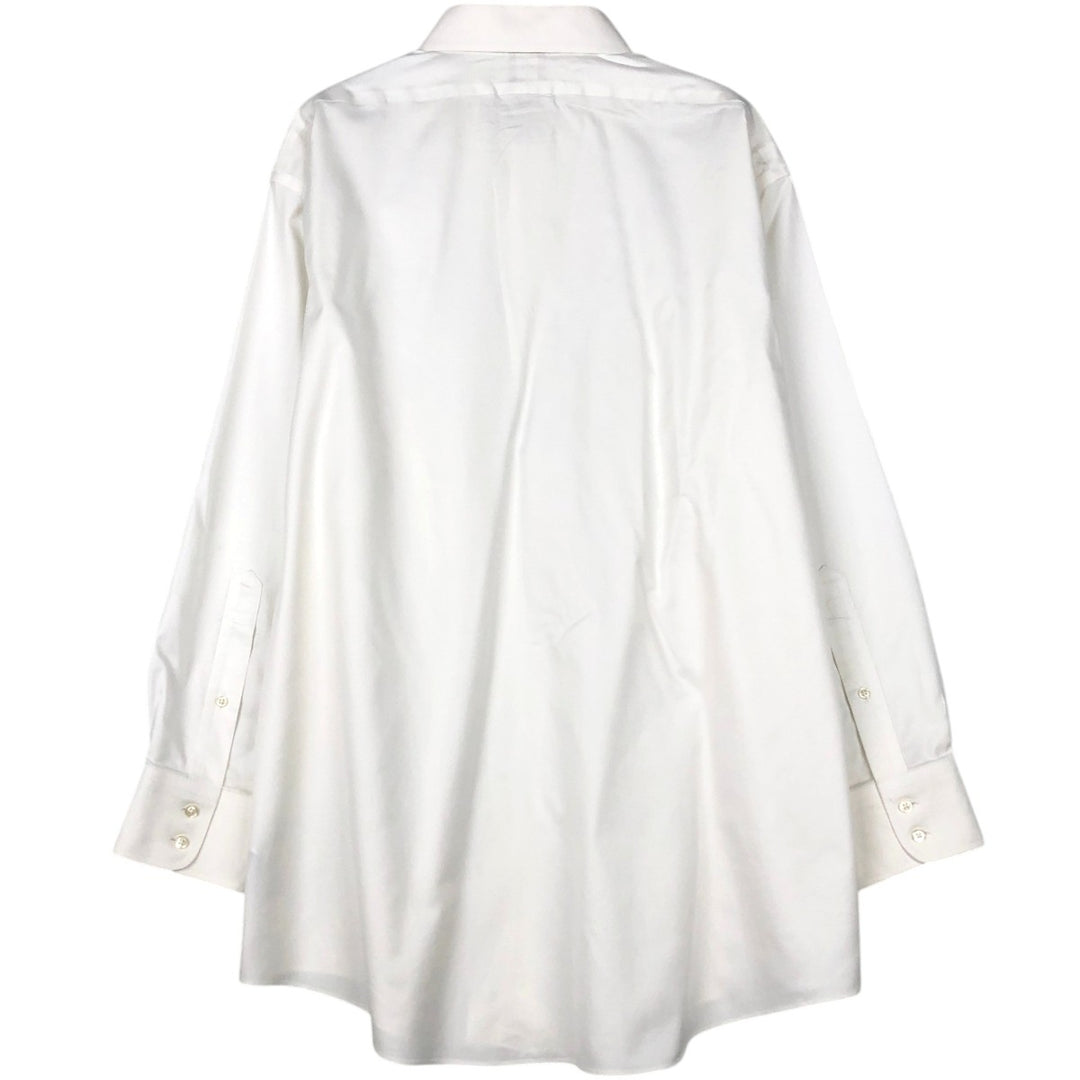 Brooks Brothers Est.1818 Madison Dit Wide Collar Long Sleeve Cotton Shirt, Men's Size XL (approx.) Supima Cotton white type Vintage Second Hand