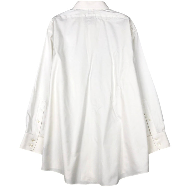 Brooks Brothers Est.1818 Madison Dit Wide Collar Long Sleeve Cotton Shirt, Men's Size XL (approx.) Supima Cotton white type Vintage Second Hand
