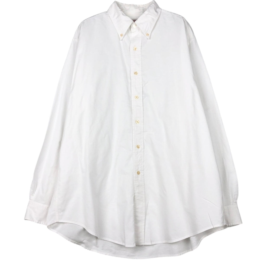 Brooks Brothers Est.1818 Regular Fit Long-Sleeve Button-Down Shirt, Men's Size L (approx.) Supima Cotton white type Vintage Second Hand