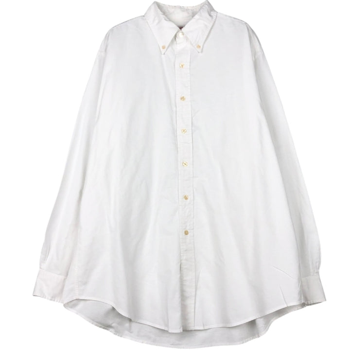 Brooks Brothers Est.1818 Regular Fit Long-Sleeve Button-Down Shirt, Men's Size L (approx.) Supima Cotton white type Vintage Second Hand
