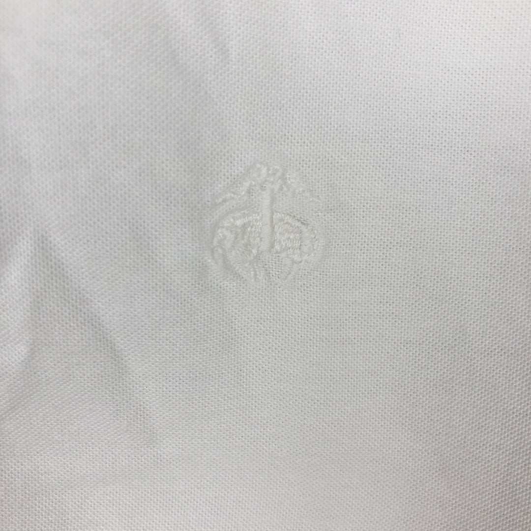 Brooks Brothers Est.1818 Regular Fit Long-Sleeve Button-Down Shirt, Men's Size L (approx.) Supima Cotton white type Vintage Second Hand