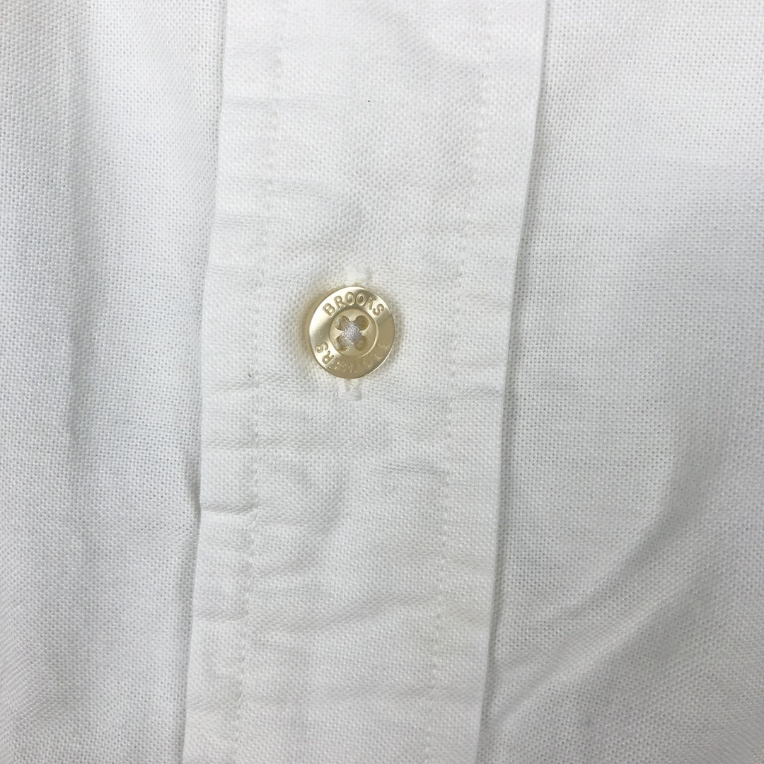 Brooks Brothers Est.1818 Regular Fit Long-Sleeve Button-Down Shirt, Men's Size L (approx.) Supima Cotton white type Vintage Second Hand