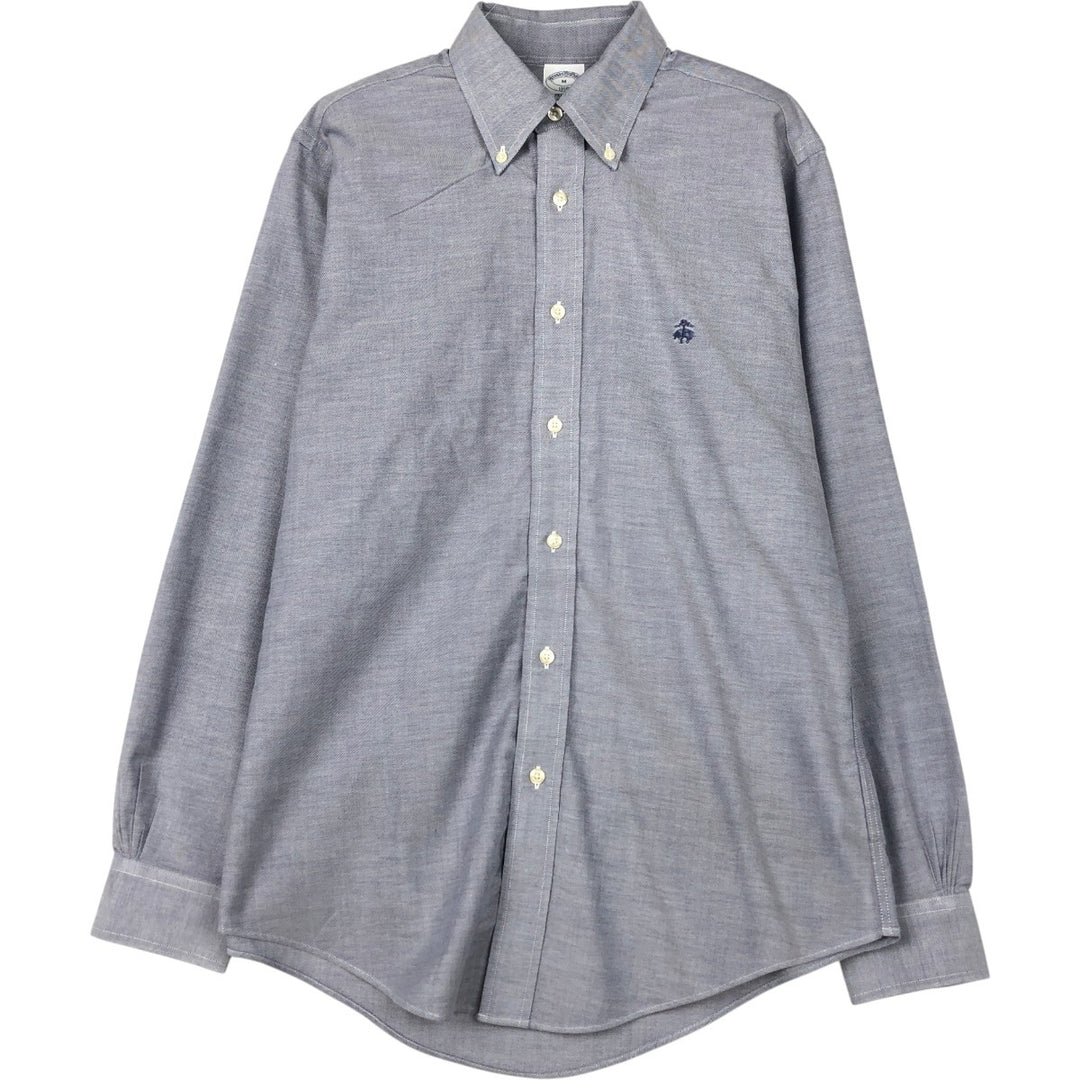 Brooks Brothers 1818 REGENT Long-Sleeve Button-Down Shirt, Men's Size M (Equivalent), Vintage Supima Cotton navy blue type Vintage Second Hand