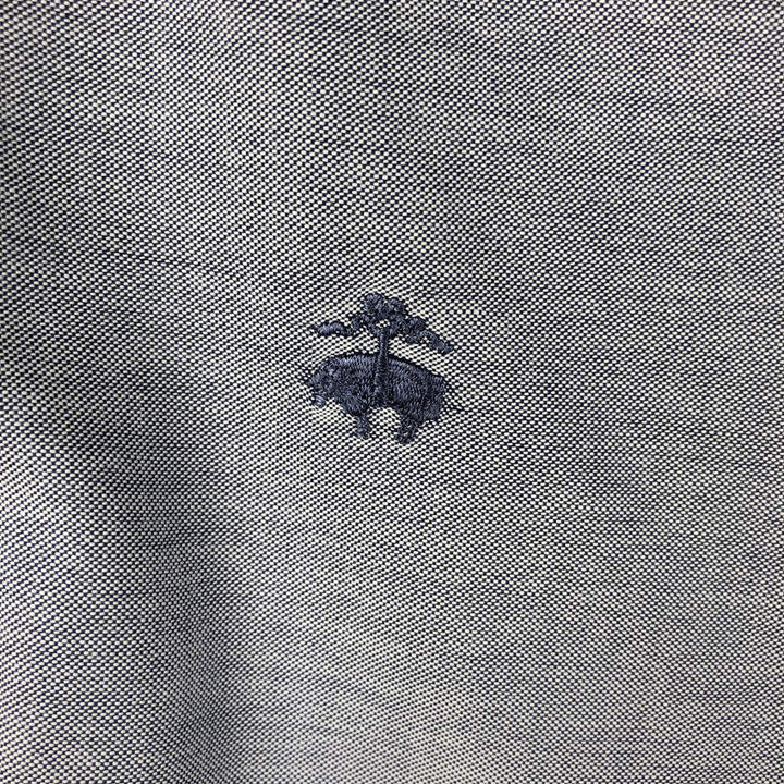 Brooks Brothers 1818 REGENT Long-Sleeve Button-Down Shirt, Men's Size M (Equivalent), Vintage Supima Cotton navy blue type Vintage Second Hand