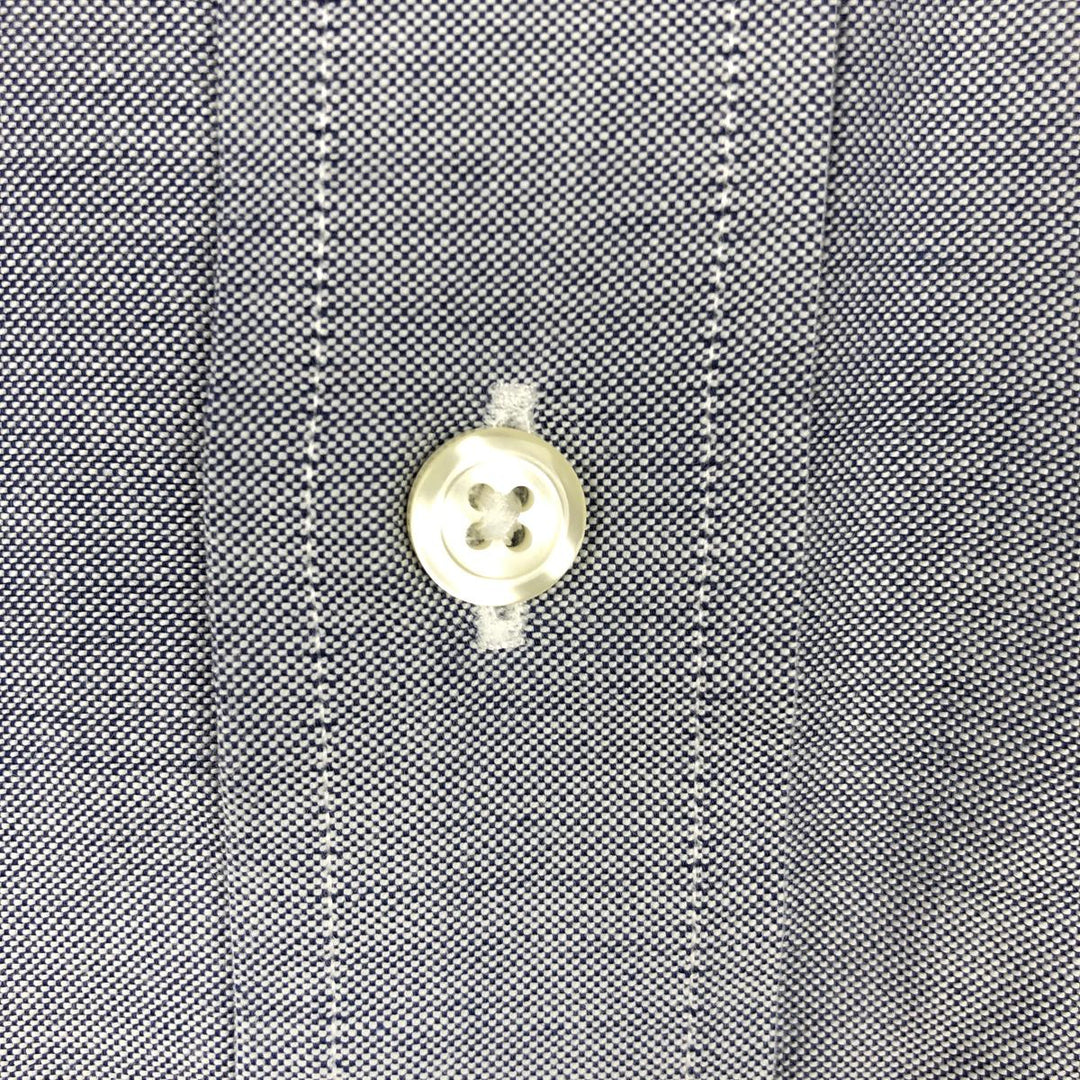 Brooks Brothers 1818 REGENT Long-Sleeve Button-Down Shirt, Men's Size M (Equivalent), Vintage Supima Cotton navy blue type Vintage Second Hand