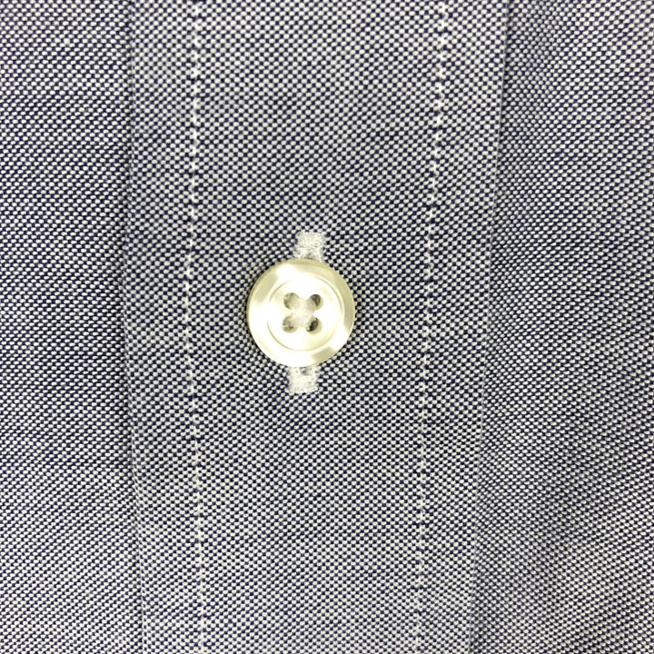 Brooks Brothers 1818 REGENT Long-Sleeve Button-Down Shirt, Men's Size M (Equivalent), Vintage Supima Cotton navy blue type Vintage Second Hand