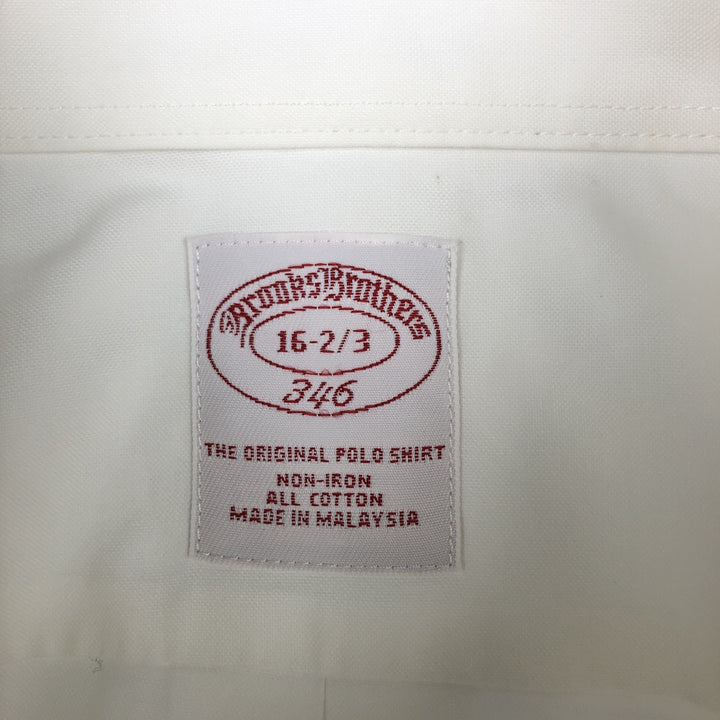Brooks Brothers 346 long sleeve button-down shirt, men's size L cotton white type Vintage Second Hand