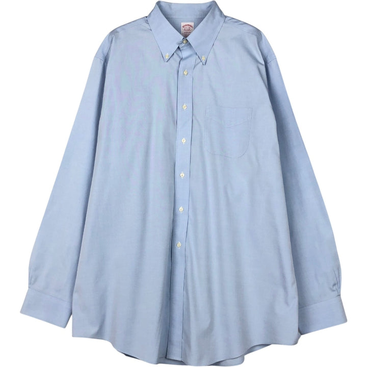 Brooks Brothers Est.1818 MADISON Long Sleeve Button Down Shirt, Men's XL Supima Cotton Blue type light blue Vintage Second Hand