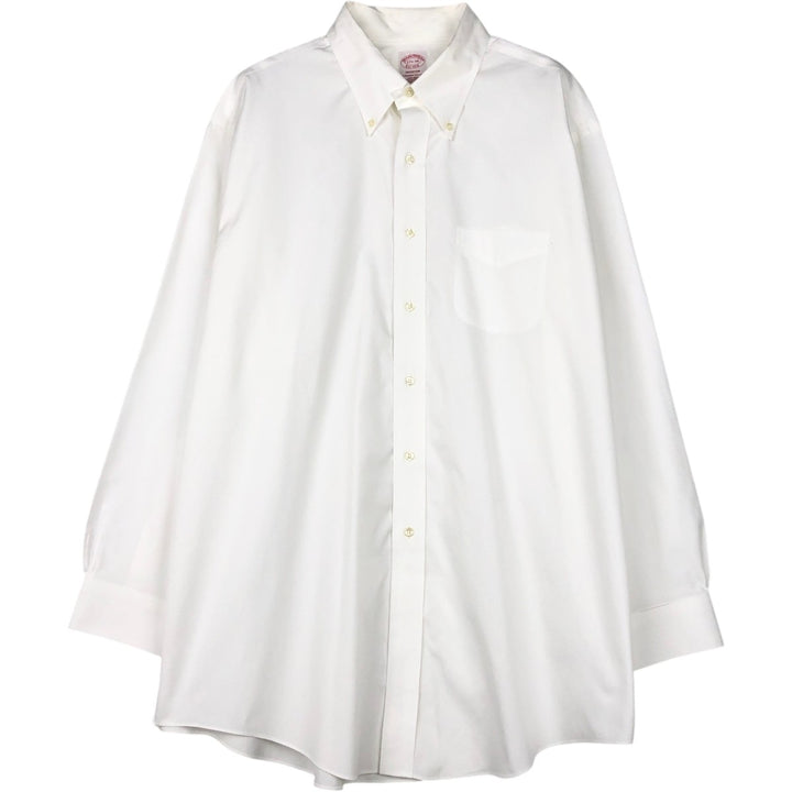 Brooks Brothers Est.1818 MADISON Long Sleeve Button Down Shirt, Men's XL Supima Cotton white type Vintage Second Hand