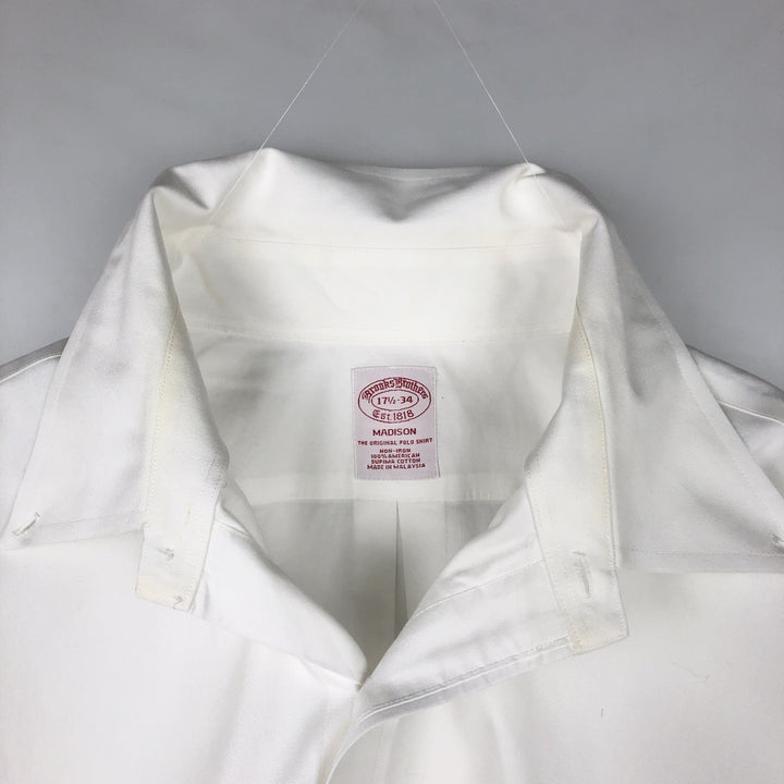 Brooks Brothers Est.1818 MADISON Long Sleeve Button Down Shirt, Men's XL Supima Cotton white type Vintage Second Hand