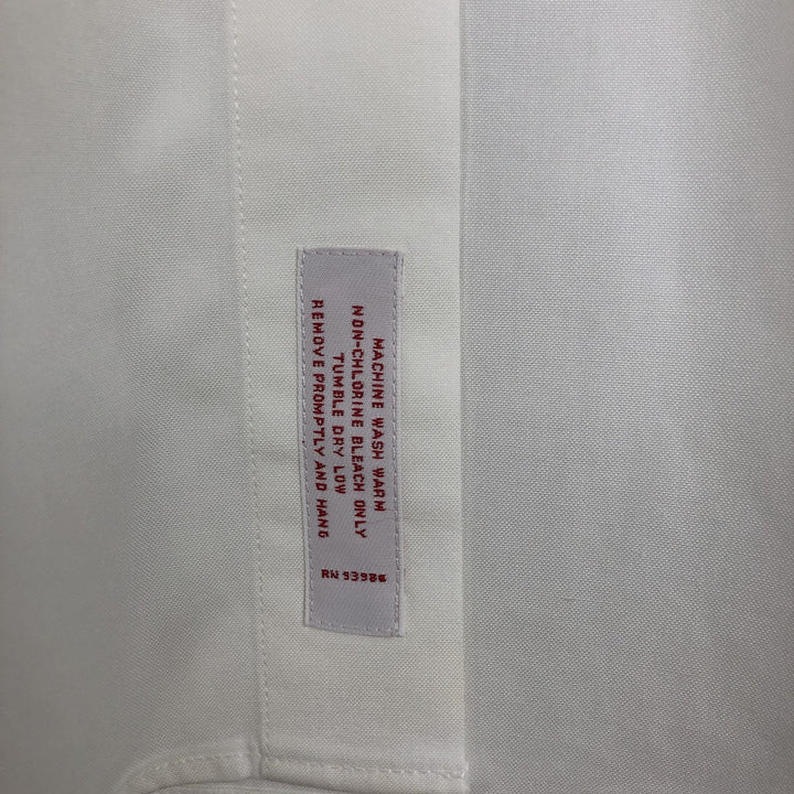 Brooks Brothers Est.1818 Traditional Fit Long-Sleeve Button-Down Shirt, Men's Size L (approx.) cotton white type Vintage Second Hand
