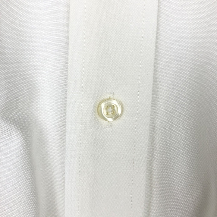 Brooks Brothers Est.1818 Traditional Fit Long-Sleeve Button-Down Shirt, Men's Size L (approx.) cotton white type Vintage Second Hand