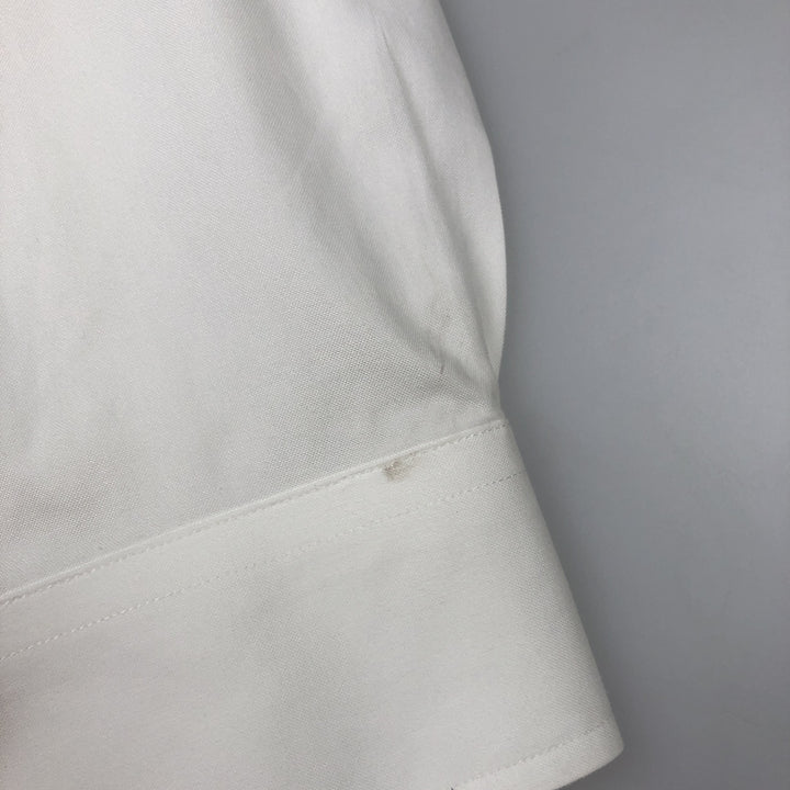 Brooks Brothers Est.1818 Traditional Fit Long-Sleeve Button-Down Shirt, Men's Size L (approx.) cotton white type Vintage Second Hand