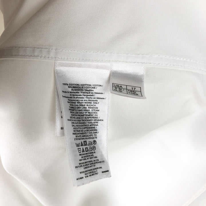 Brooks Brothers Est.1818 Traditional Fit Long-Sleeve Button-Down Shirt, Men's Size XL (approx.) Supima Cotton white type Vintage Second Hand