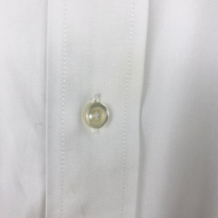 Brooks Brothers Est.1818 Traditional Fit Long-Sleeve Button-Down Shirt, Men's Size XL (approx.) Supima Cotton white type Vintage Second Hand