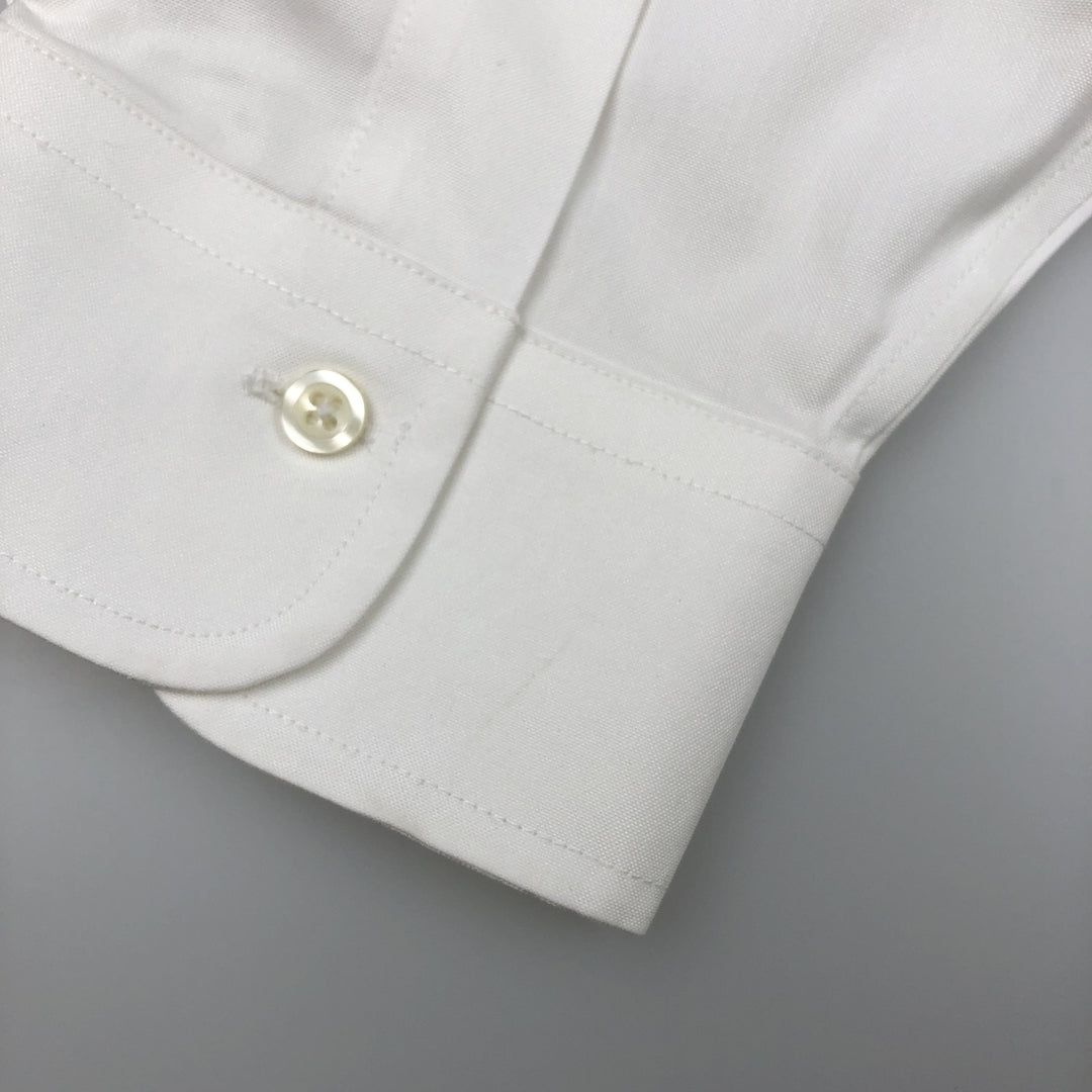 Brooks Brothers Est.1818 Traditional Fit Long-Sleeve Button-Down Shirt, Men's Size XL (approx.) Supima Cotton white type Vintage Second Hand