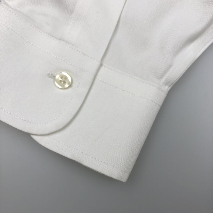 Brooks Brothers Est.1818 Traditional Fit Long-Sleeve Button-Down Shirt, Men's Size XL (approx.) Supima Cotton white type Vintage Second Hand